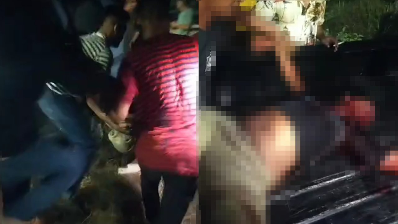 Korban, Arto Wimangun saat tengah diangkut, menuju RS Bahteramas. Foto: Ist.