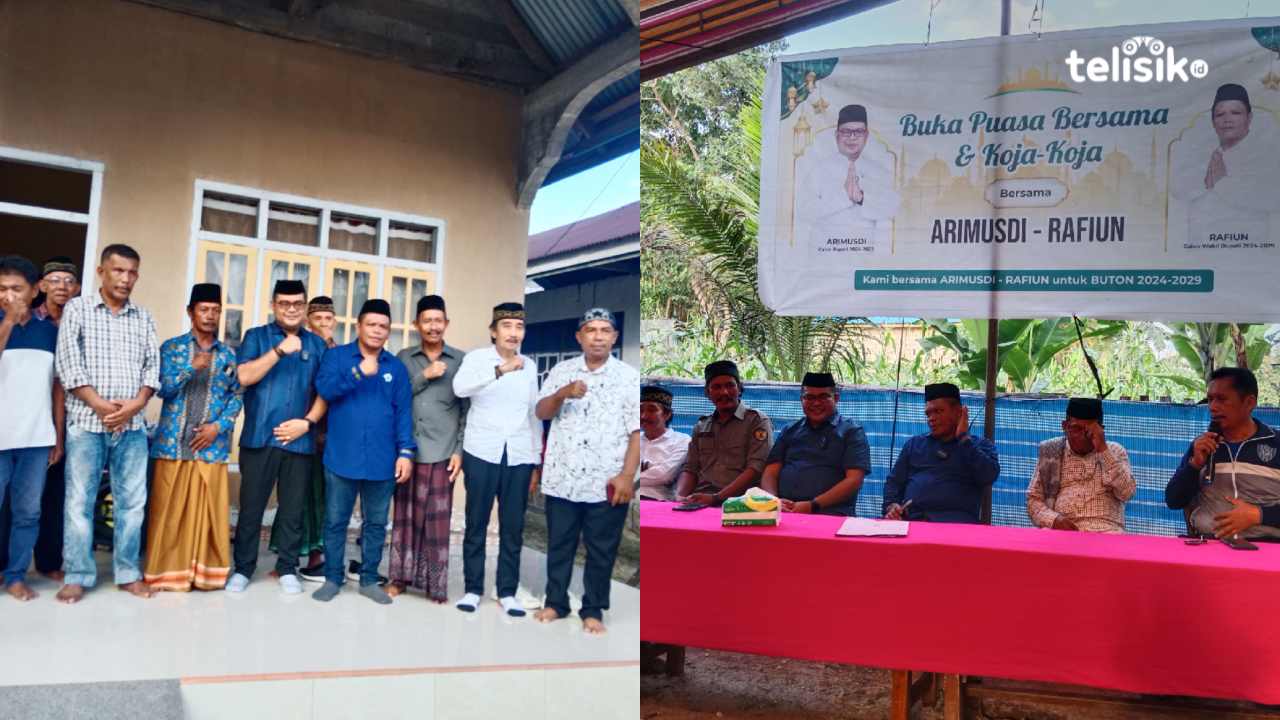Pasangan ARIF, akronim Arimusdi Rafiun sambangi masyarakat Desa  Sampuabalo, dan Desa Manuru meminta restu untuk tampil sebagai calon Bupati dan Wakil Bupati Buton 2024- 2029. Foto: Febriyani/Telisik