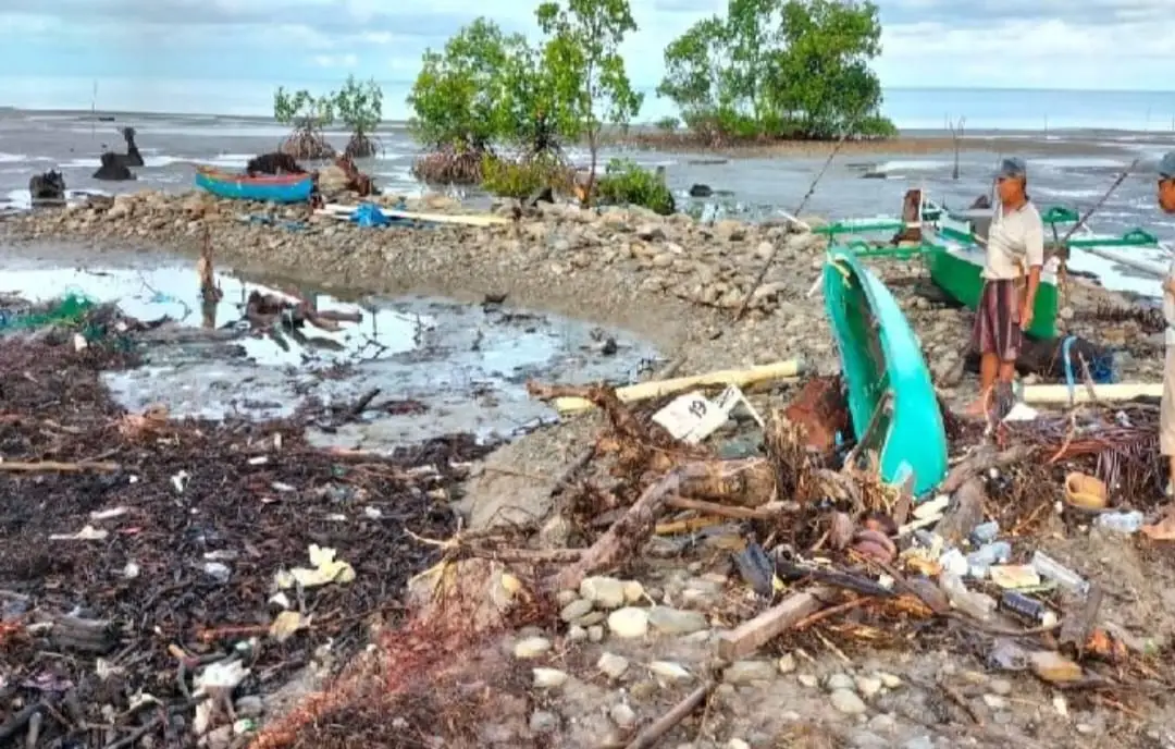 Rencana lokasi pembangunan tambat labuh di Desa Lametuna, Kecamatan Kodeoha berada di bagian ujung bandara Kolaka Utara. Foto: Ist.