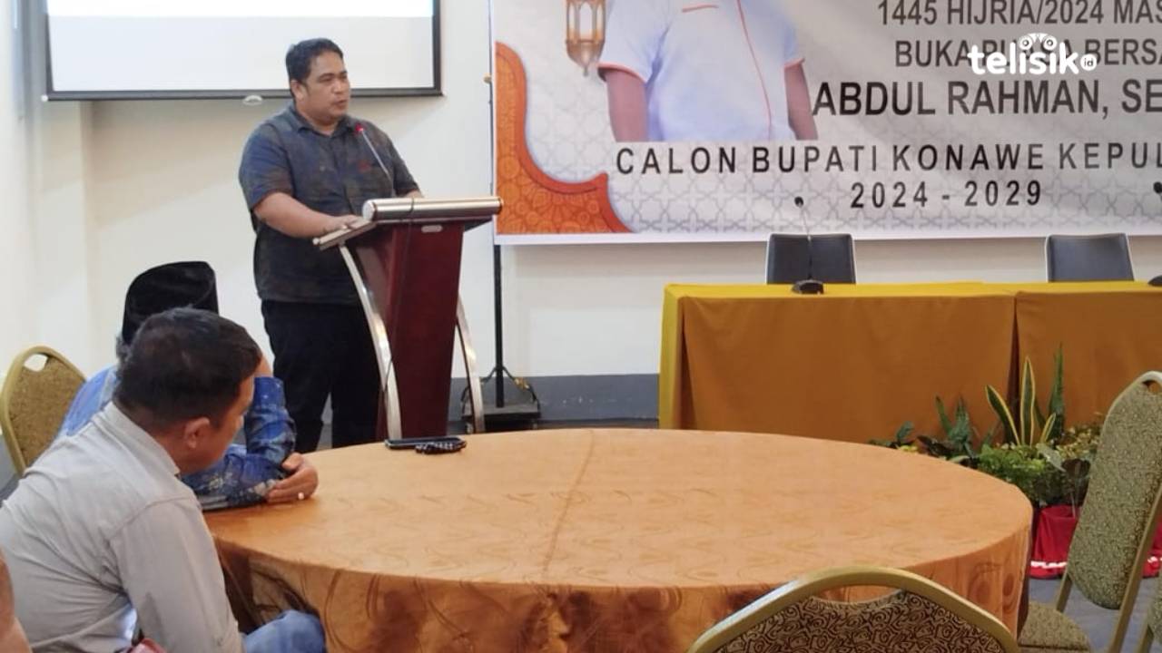 Calon Bupati Konkep Abdul Rahman, menyatakan kesiapannya maju dalam pemilihan kepala daerah di Kabupaten Konawe Kepulauan. Foto: Sumarlin/Telisik