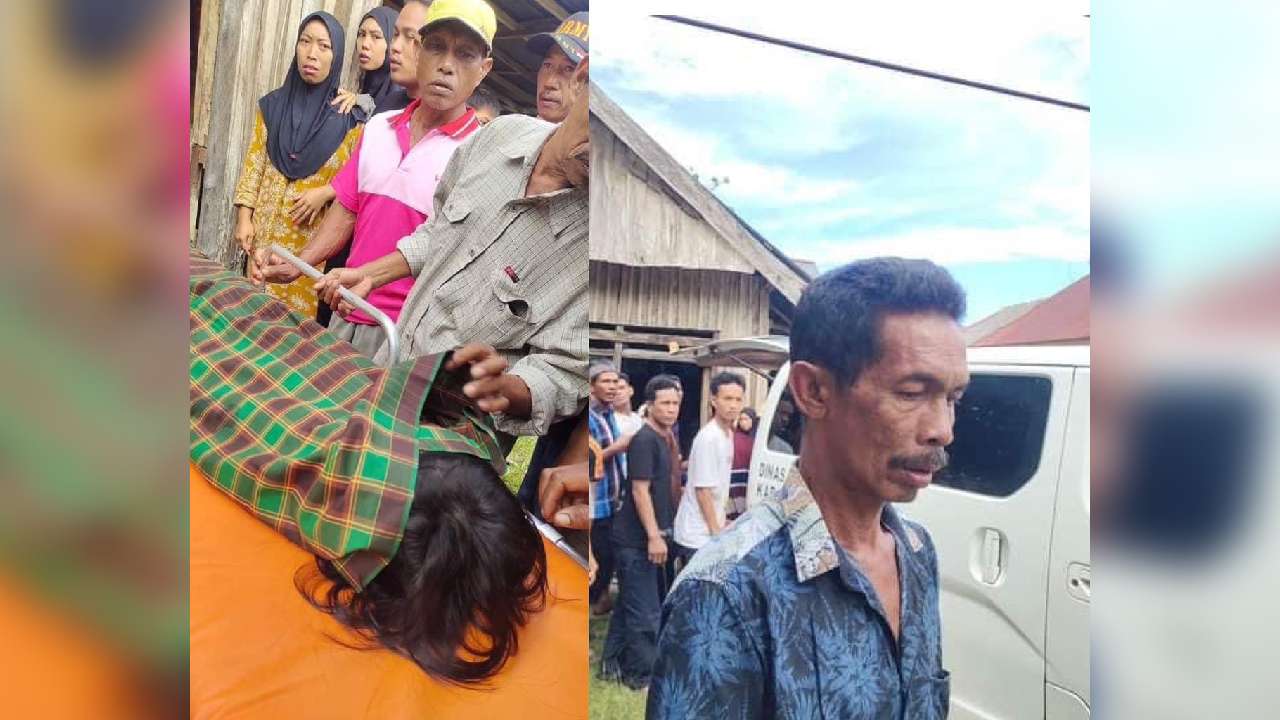 RNA, bocah 7 tahun, korban meninggal akibat penganiayaan (kiri) dan AM, pelaku penganiayaan (kanan). Foto: Kolase