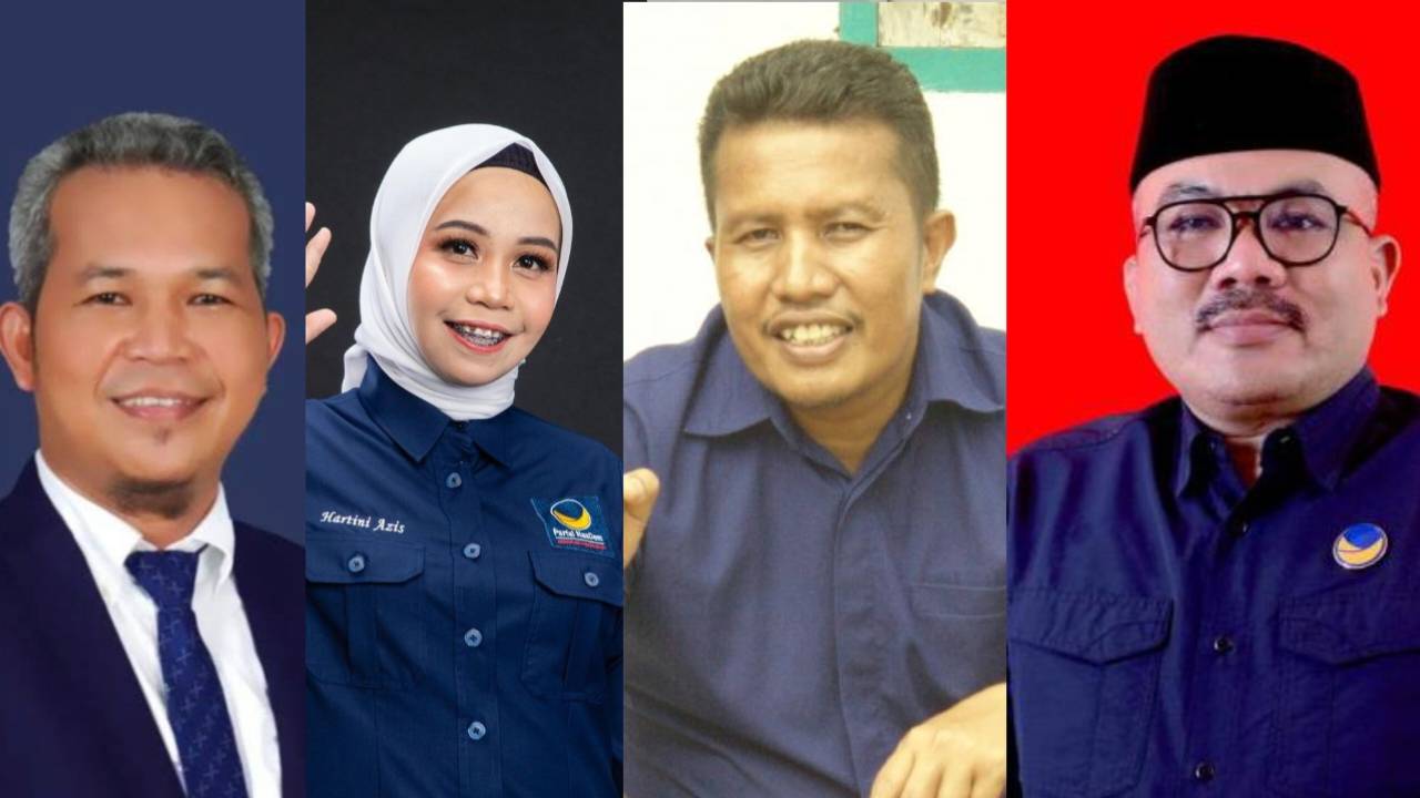 Nama-nama anggota DPRD terpilih di Pileg 2024, bakal diusung menjadi calon Ketua DPRD Sulawesi Tenggara periode 2024-2029, yakni Sudarmanto Saeka, Hartini, Syahrul Said, Suparjo, La Ode Tariala dan Irwan. Foto: Kolase