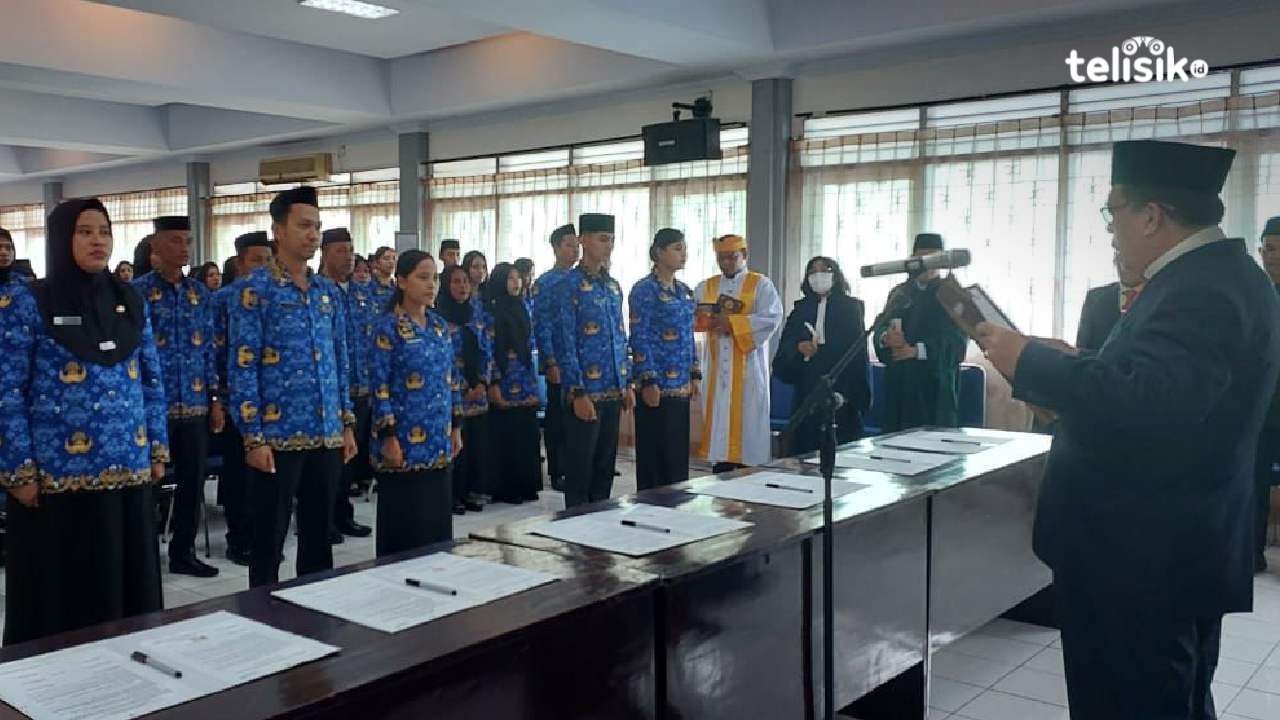 Prosesi pelantikan 150 PKB PPPK BKKBN Sultra oleh Kepala Perwakilan BKKBN Sultra. Foto: Riksan Jaya/Telisik