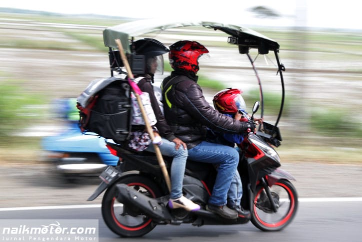 Mudik naik motor tidak disarankan karena berisiko tinggi terhadap kecelakaan dibanding mudik menggunakan mobil atau transportasi umum. Foto: Repro Naikmotor.com