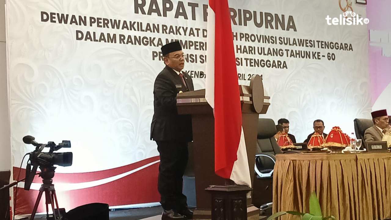 Pj Gubernur Sulawesi Tenggara, Andap Budhi Revianto tegaskan tidak maju dalam Pilkada 2024. Foto: Sigit Purnomo/Telisik
