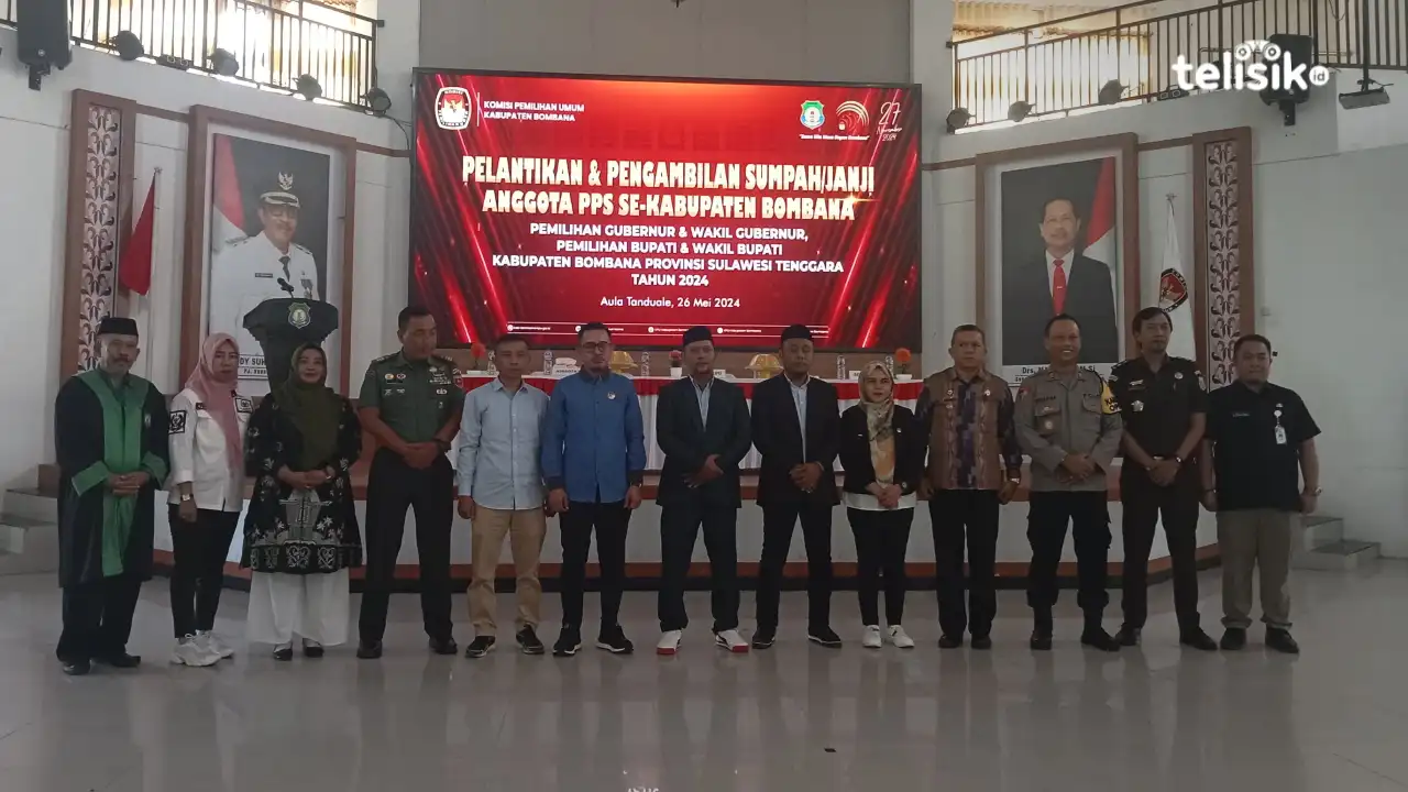 Pelantikan PPS Kabupaten Bombana. Foto: Melsandy Wauda/Telisik