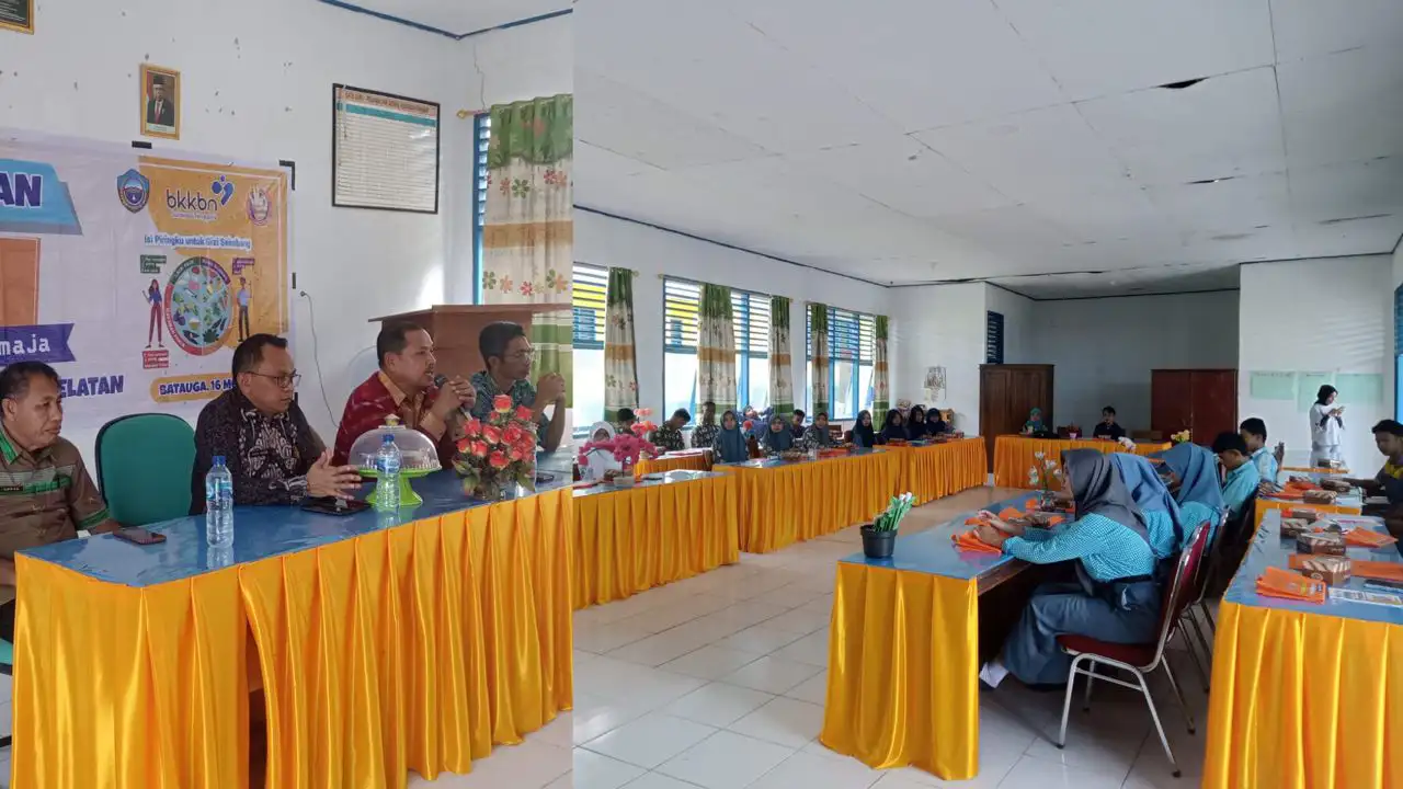 Prosesi edukasi gizi dan pencegahan anemia di Aula SMA Negeri 2 Batauga. Foto: Ist.