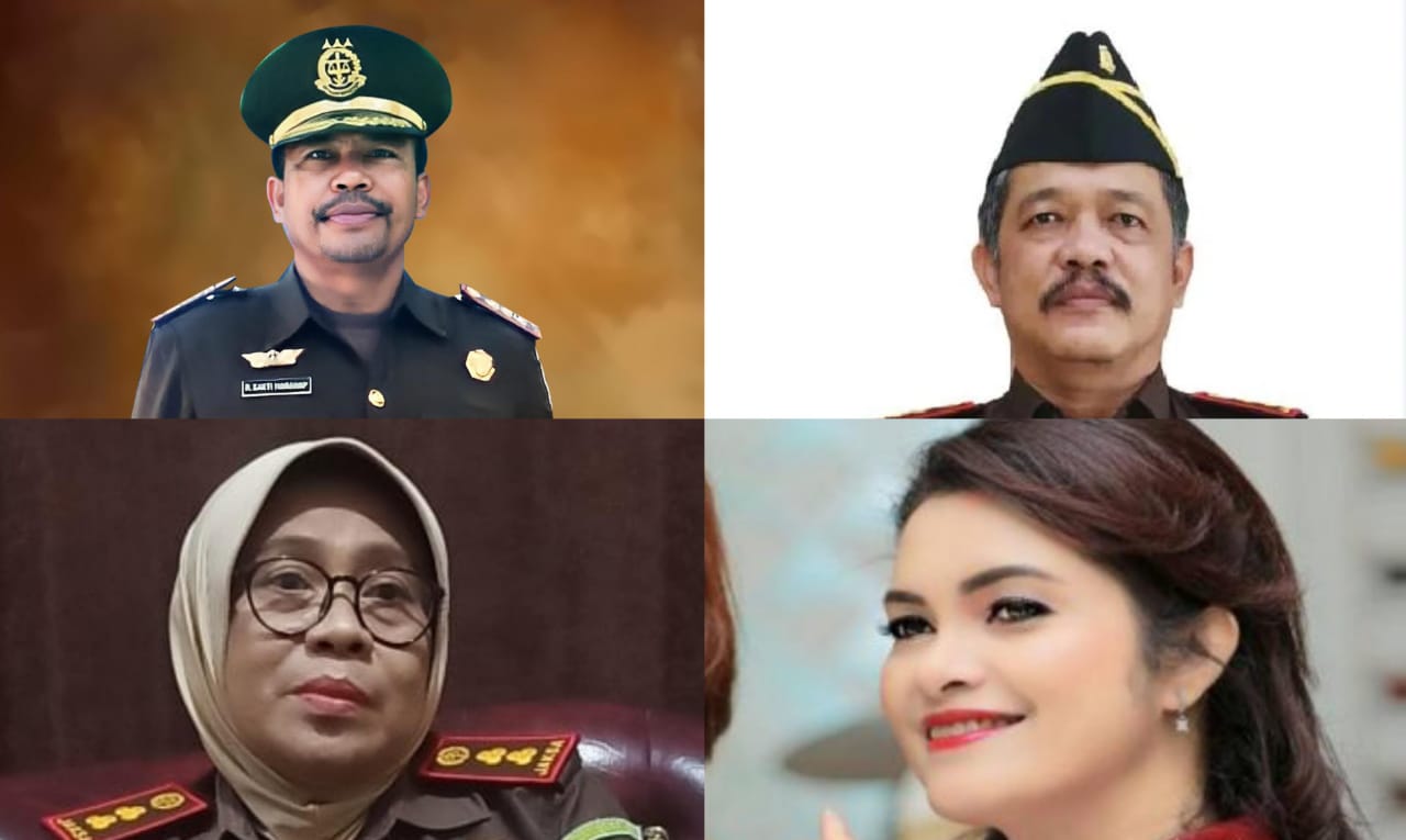 4 Kajari di Sulawesi Tenggara dimutasi yaitu Kajari Baubau Raja Sakti Harapa, Kajari Kolaka Indrawan Kuswadi, Kajari Konawe Selatan Herlina Rauf dan Kajari Kolaka Utara Hendrina Malo. Foto: Kolase