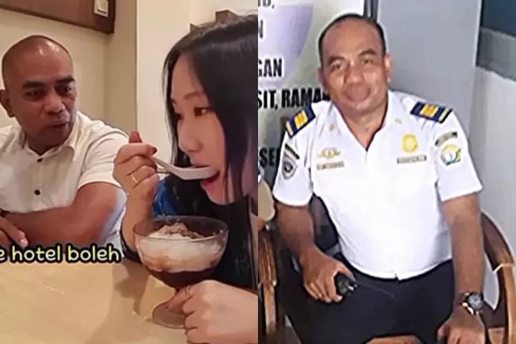 Asri Damuna sedang menjadi perbincangan usai video dirinya mengajak YouTuber cantik Korea, Jiah, mampir ke hotel, viral di media sosial. Dalam video yang beredar diketahui Asri Damuna memakai nama samaran Albert. Foto: Kolase