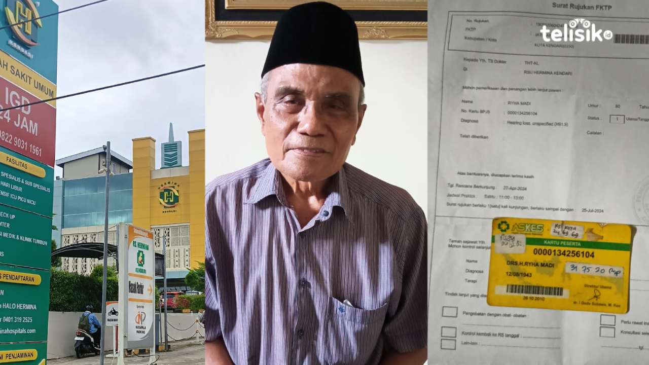 Salah satu tokoh besar di Sulawesi Tenggara, Rhya Madi sesalkan pelayanan kepada pasien BPJS di RS Hermina Kendari. Foto: Sigit Purnomo/Telisik