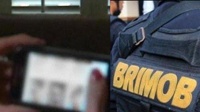 Netizen tengah dibuat geger, dengan beredar foto vulgar selebgram Ambon dengan oknum Brimob. Foto: Repro tribunnews.com