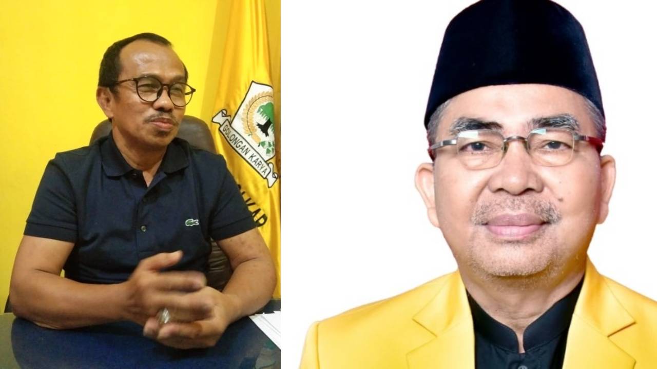Bappilu Golkar Sulawesi Tenggara soroti penggunaan logo partai oleh Bapaslon yang belum direkomendasi. Foto: Kolase