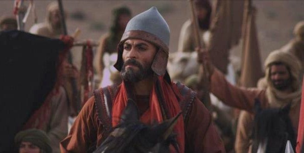 Cuplikan film saat Khalid Bin Walid ikut perang dan meminum racun. Foto: Repro Pinterst