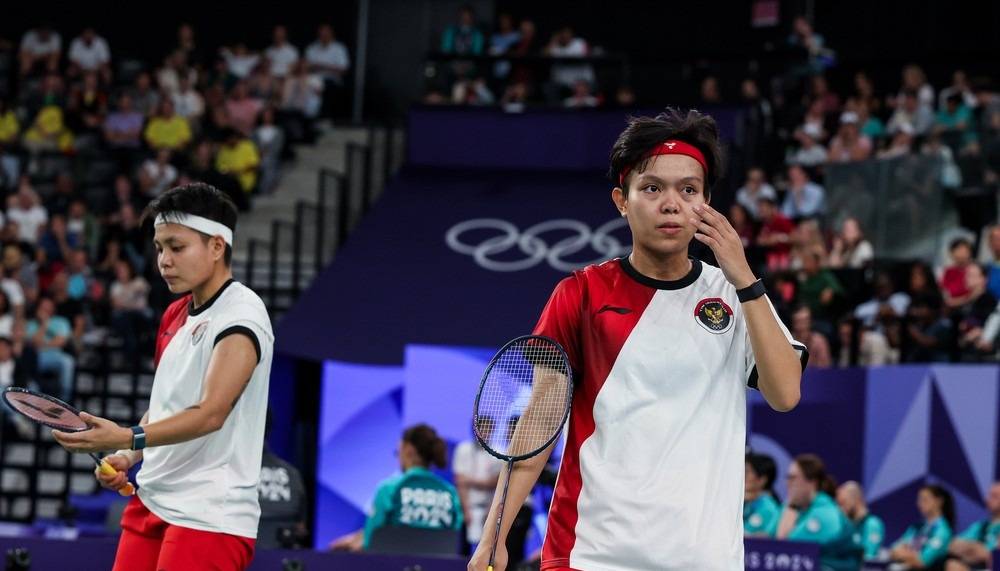 Apriyani Rahayu/Siti Fadia Silva Ramadhanti tersingkir setelah tiga kekalahan beruntun di Grup A cabang olahraga bulutangkis Olimpade Paris 2024. Foto: PP PBSI