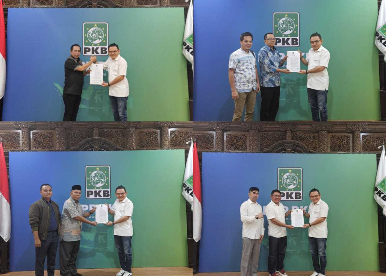 PKB Sulawesi Tenggara berikan rekomendasi kepada calon kepala daerah di 4 Kabupaten. Foto: Kolase