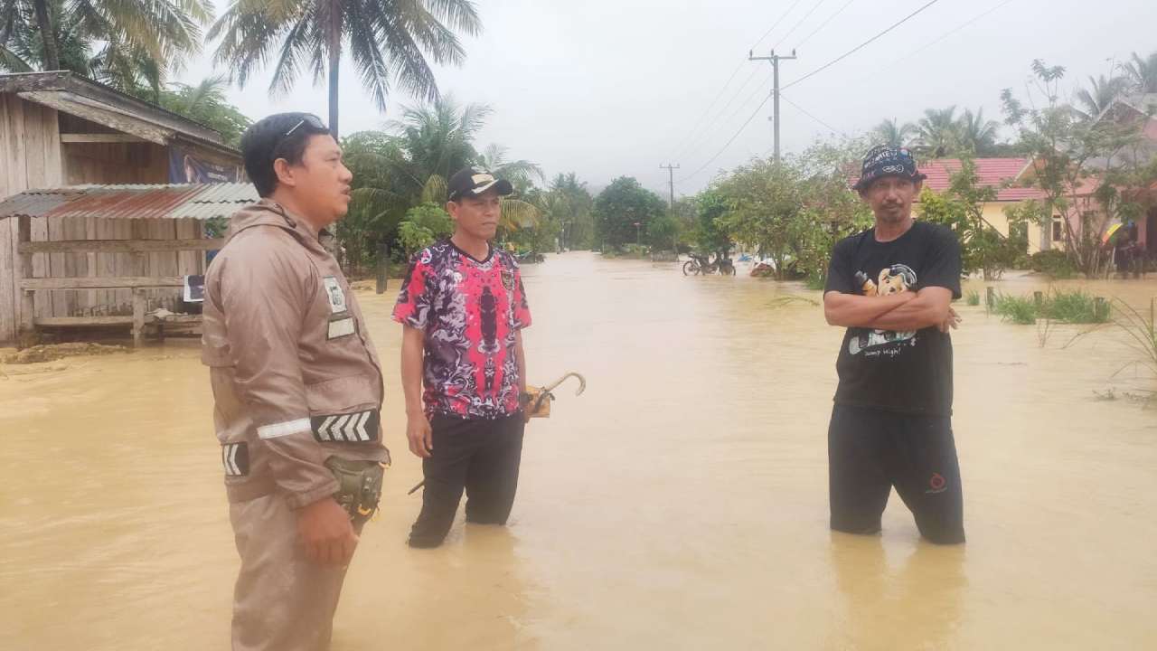 Sejumlah Wilayah di Kabupaten Konawe terendam banjir akibat intensitas hujan yang tinggi. Foto: Ist.