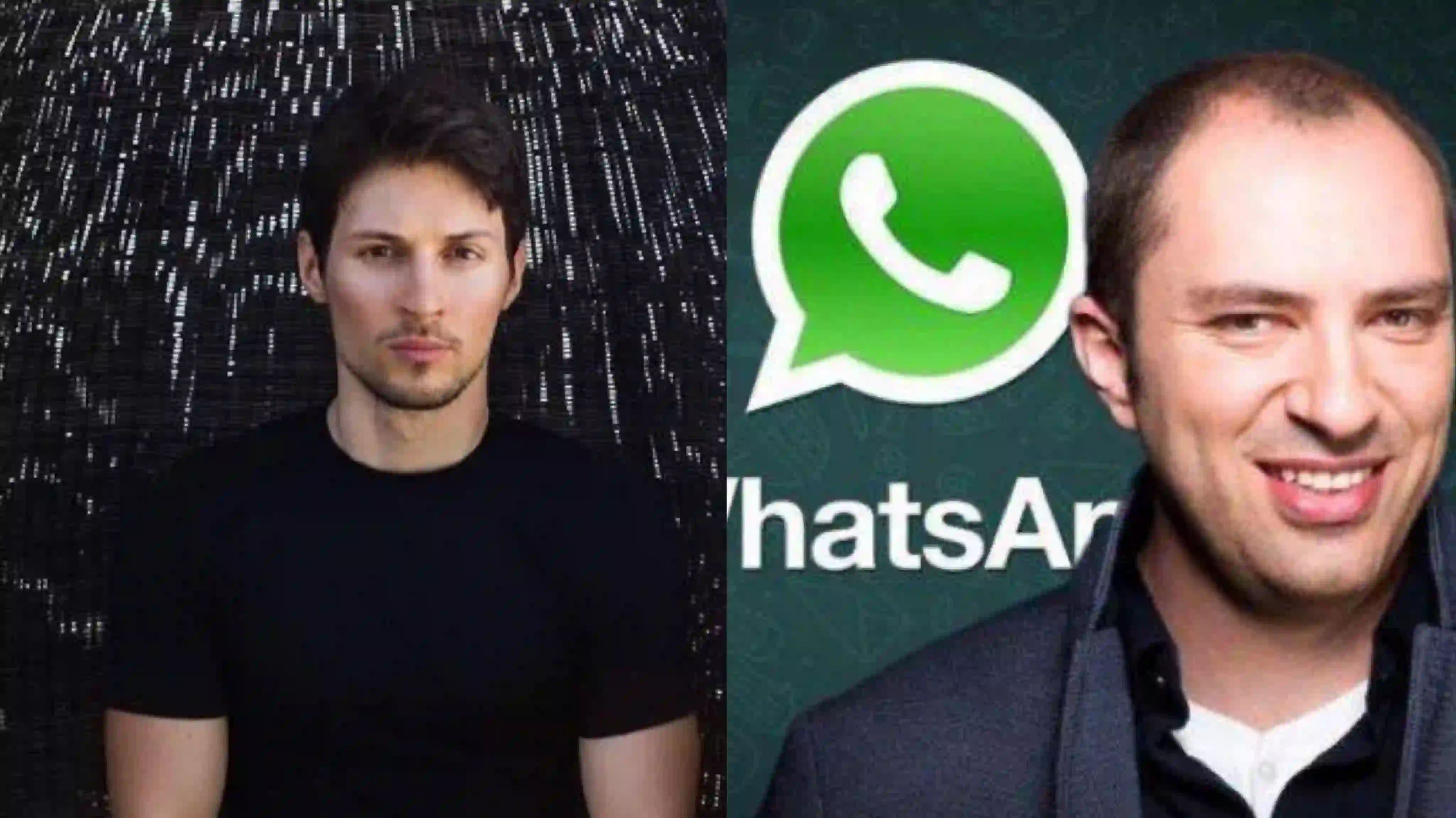 Pendiri Telegram, Pavel Durov (kiri) dan CEO WhatsApp, Jan Koum (kanan). Foto: Repro GridArt