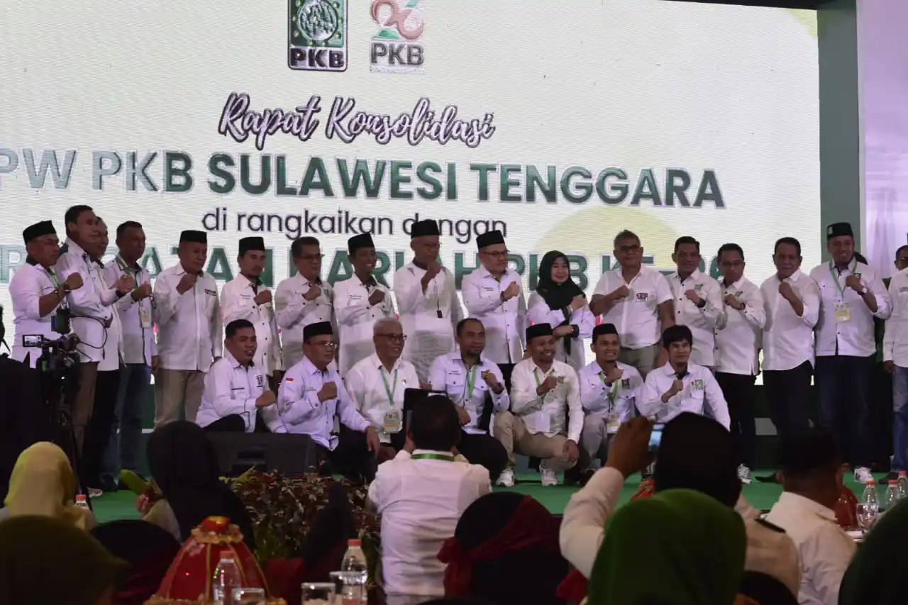 Dewan Pengurus Wilayah (DPW) Partai Kebangkitan Bangsa (PKB) Sulawesi Tenggara solid mendukung Abdul Muhaimin Iskandar untuk kembali memimpin DPP PKB. Foto: Ist.