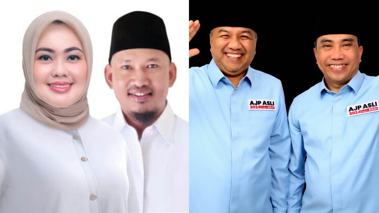 Pasangan Bakal Calon Walikota Kendari AJP-ASLI dan SKI-Sudirman. Foto: Ist