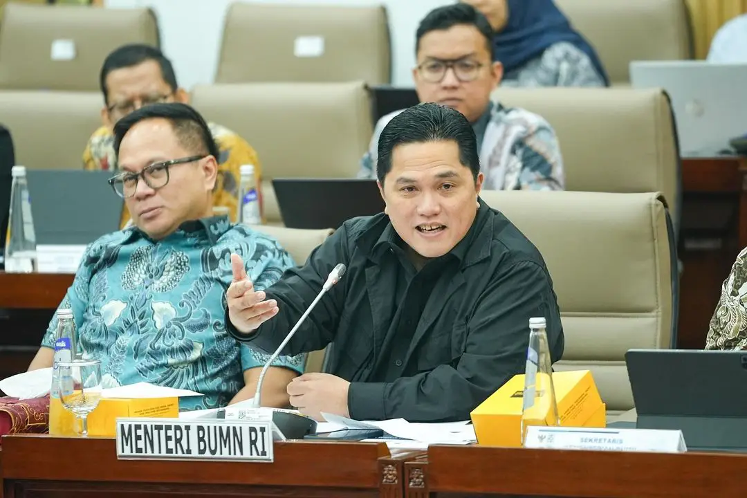 Menteri BUMN, Erick Thohir mengungkapkan tunjangan kinerja bagi pegawai negeri sipil kementeriannya naik persen. Foto: Instagram@ericktohir
