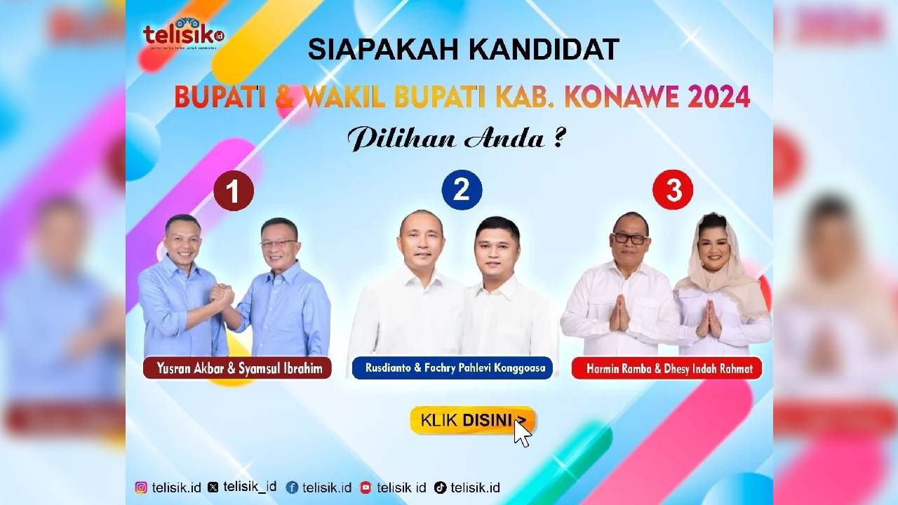 Polling telisik.id Pemilihan Bupati dan Wakil Bupati Konawe. Foto: Tim telisik.id