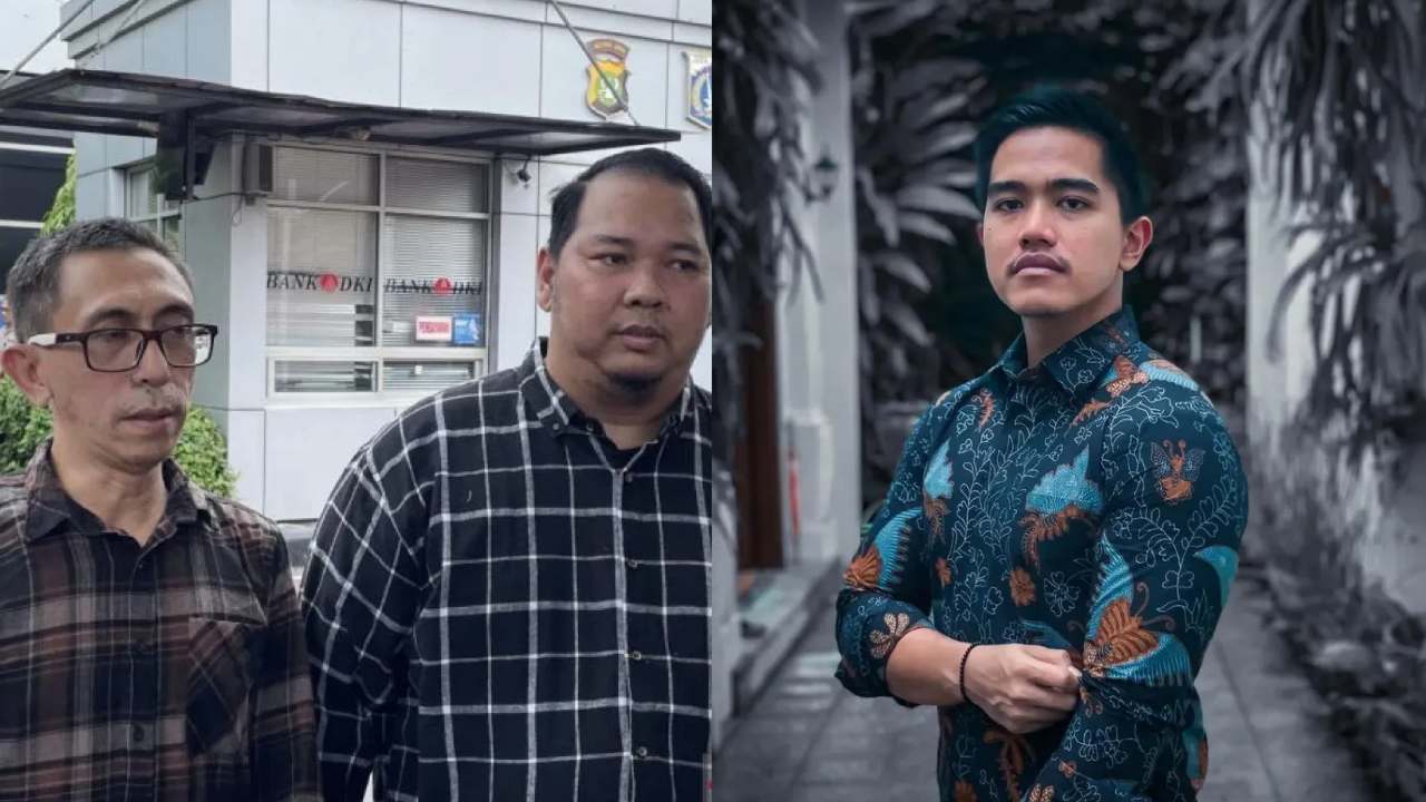Juru Bicara Eksponen Aktivis 98 Antonius Danar saat melaporkan Kaesang ke Polda Metro Jaya. Foto: Repro Antara