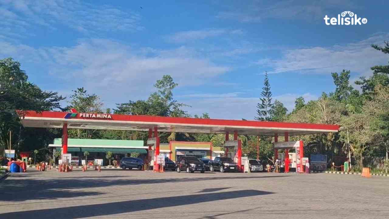 Sejumlah SPBU di Kota Kendari alami kekosongan BBM jenis Pertalite. Foto: Erni Yanti/Telisik