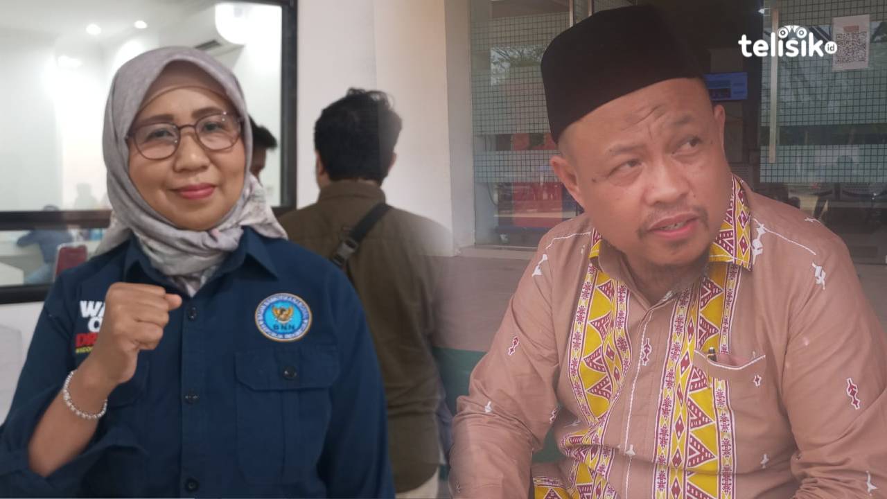 Kepaka BNN Kota Kendari, Kombes Pol Yuanita Amelia Sari (kiri). Direktur RSUD Kota Kendari, dr. Sukirman (kanan). Foto: Nur Fauzia/Telisik