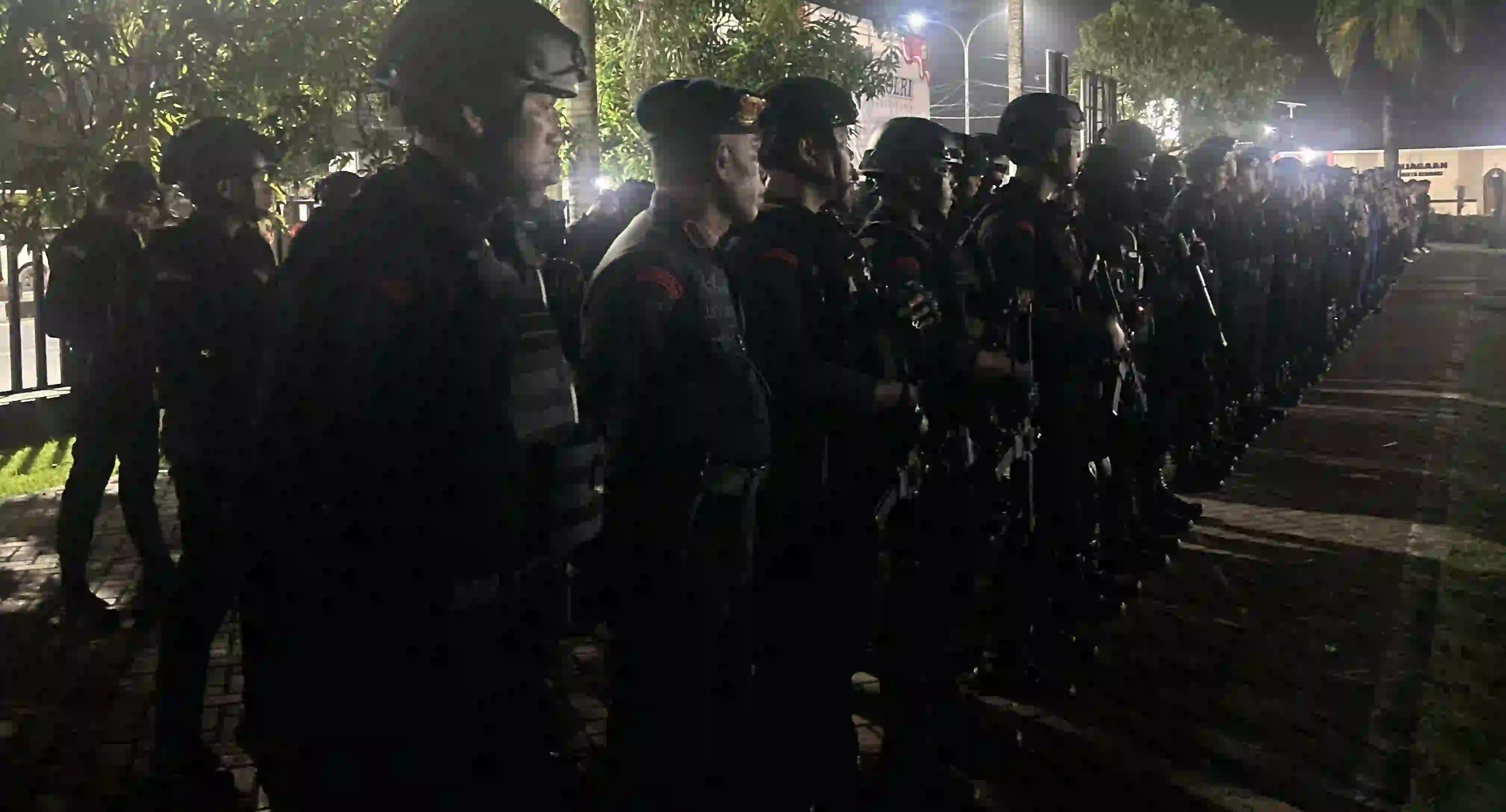 Personel gabungan saat melakukan apel di Mapolresta Kendari. Foto: Ist.
