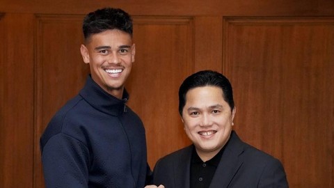 Momen Ketua Umum PSSI Erick Thohir bertemu dengan Mees Hilgers dan Eliano Reijnders. Foto: Repro Instagram Erick Thohir