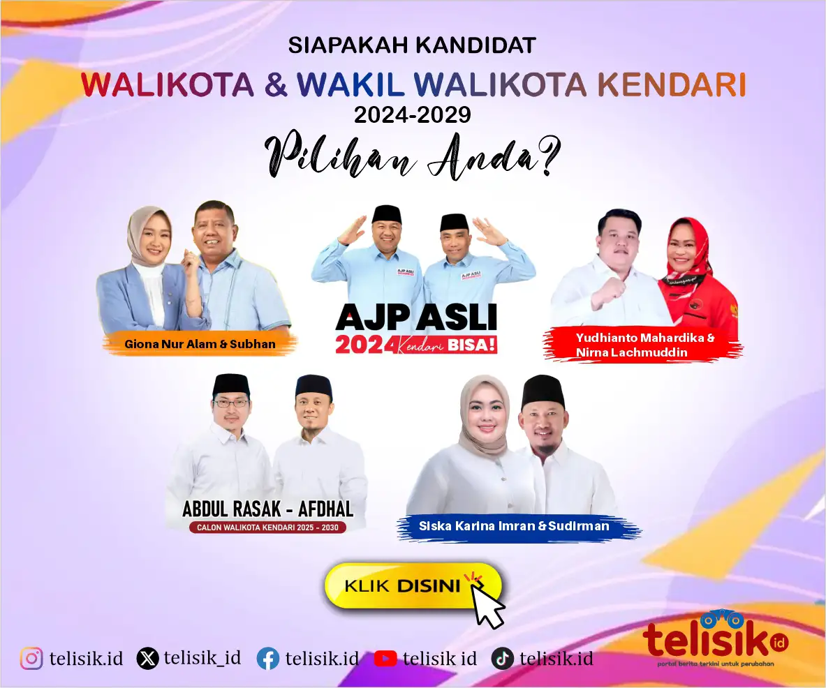 Media online Telisik.id buka polling bakal calon Wali Kota Kendari 2024. Foto: Tim Telisik