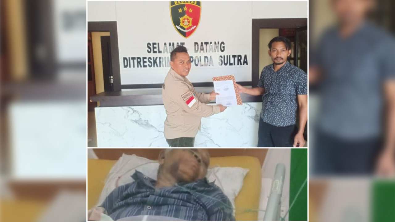 Saat perwakilan Forum Buton Indonesia (FBI) diterima  pihak Reskrim di ruangan Dirkrimum Polda Sultra (atas). Korban almarhumah Wa Puru saat masih dirawat di RS Palagimata Kota Baubau beberapa waktu lalu (bawah). Foto: Ist