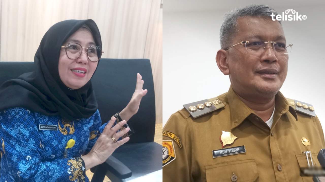 Kepala Bapenda Kota Kendari, Satria Damayanti dan Penjabat Wali Kota Kendari, Muhamad Yusup. Foto: Nur Fauzia/Telisik