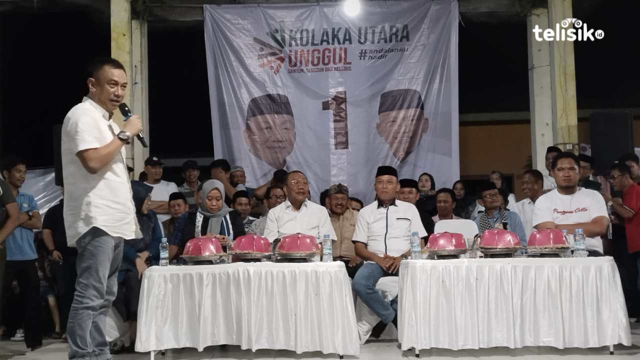 Eks Wabup Kolaka Utara 2012-2017, Boby Alimuddin Page (BAP) saat mendampingi pasangan Anton-Abba kampanye dialogis di Kecamatan Ngapa, Kolaka Utara. Foto : Telisik.id