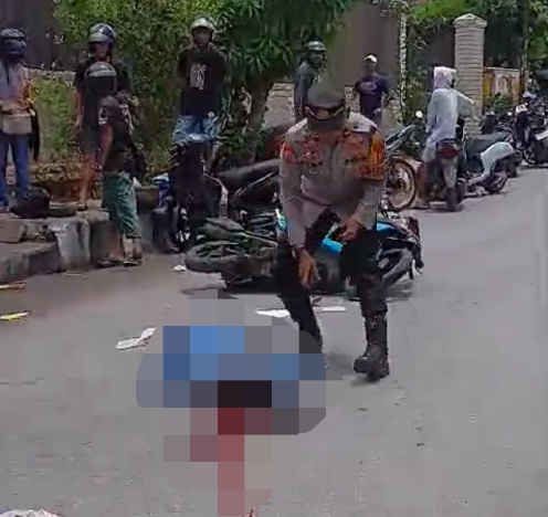 Kecelakaan maut terjadi di Kelurahan Wangkanapi Baubau sebabkan satu orang meninggal dunia. Foto: Screenshot Video