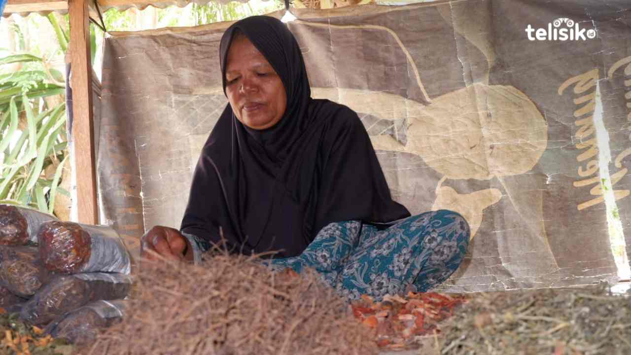 Sosok Marwiah wanita peracik obat herbal tradisional dari Pulau Makasar. Foto: Ali Iskandar Majid/telisik