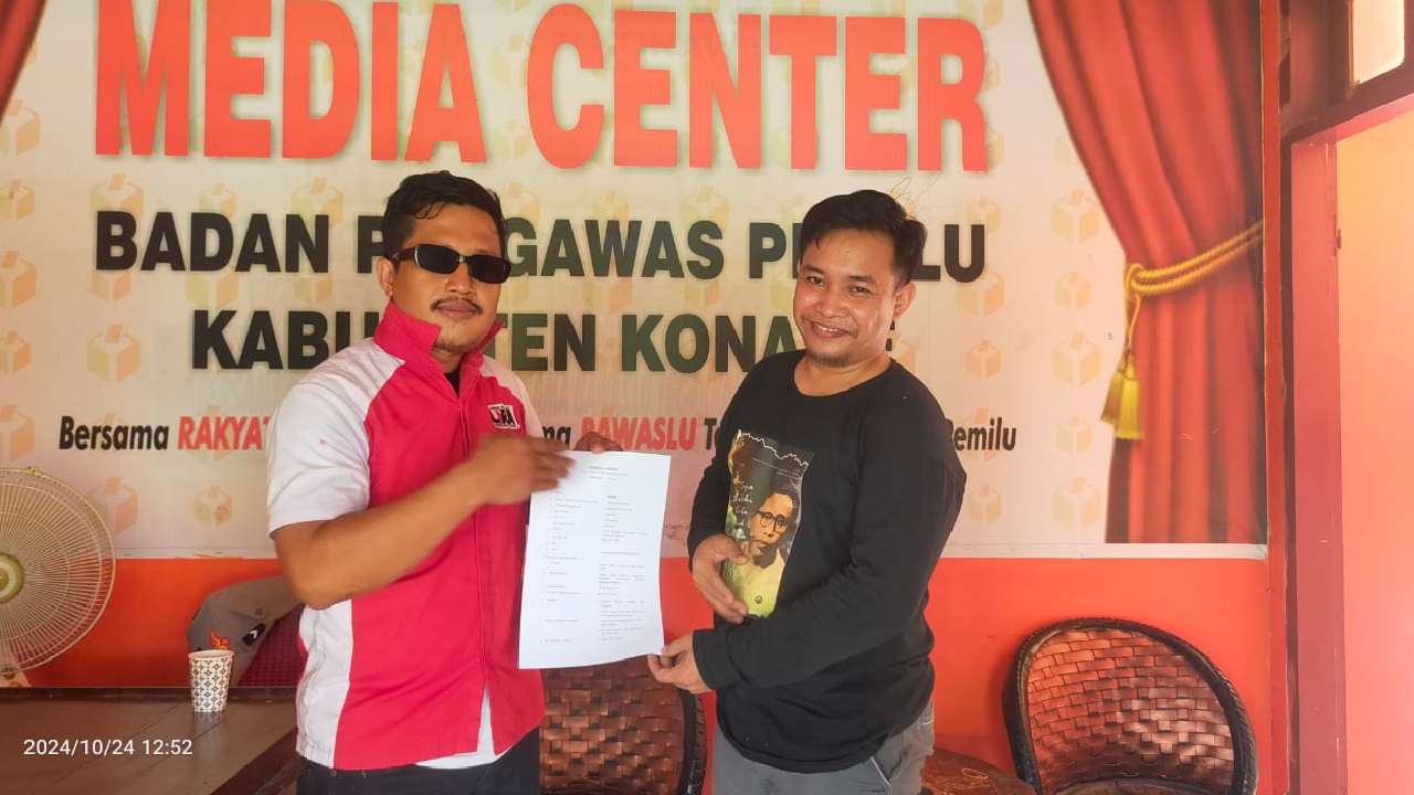 LSM Lira dan Mahasiswa laporkan sejumlah ASN yang dinilai tidak netral dalam Pilkada Konawe. Foto: Ist