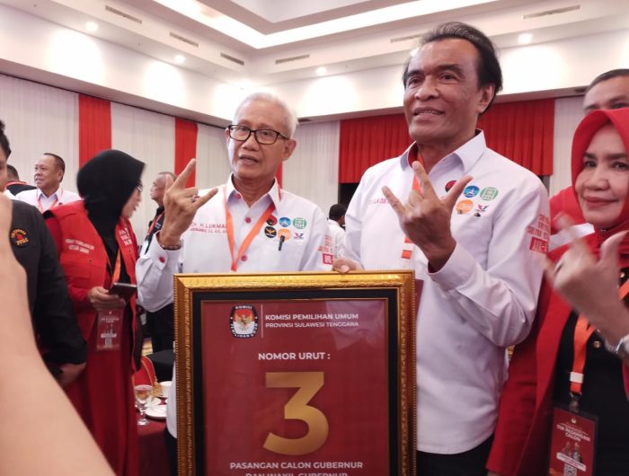 Pasangan Calon Gubernur dan Wakil Gubernur Sulawesi Tenggara Lukman Abunawas dan La Ode Ida. Foto: Ist