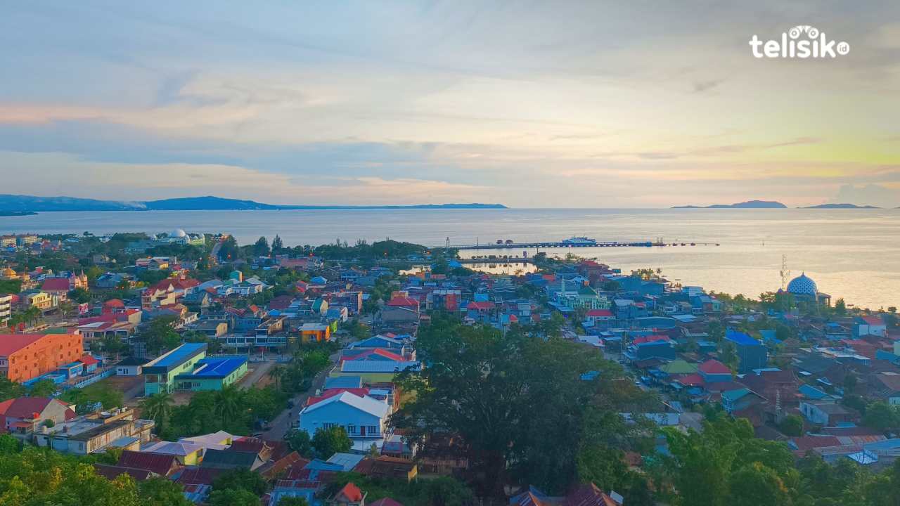 Suasana dan pemandangan Kota Kolaka saat berada di Puncak Kolaka. Foto: Egit Riski/Telisik