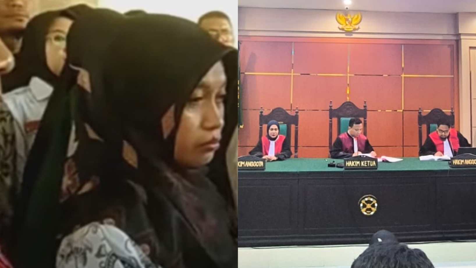 Guru Supriyani divonis bebas oleh majelis hakim PN Andoolo, Konawe Selatan, Senin (25/11/2024). Foto: Ist