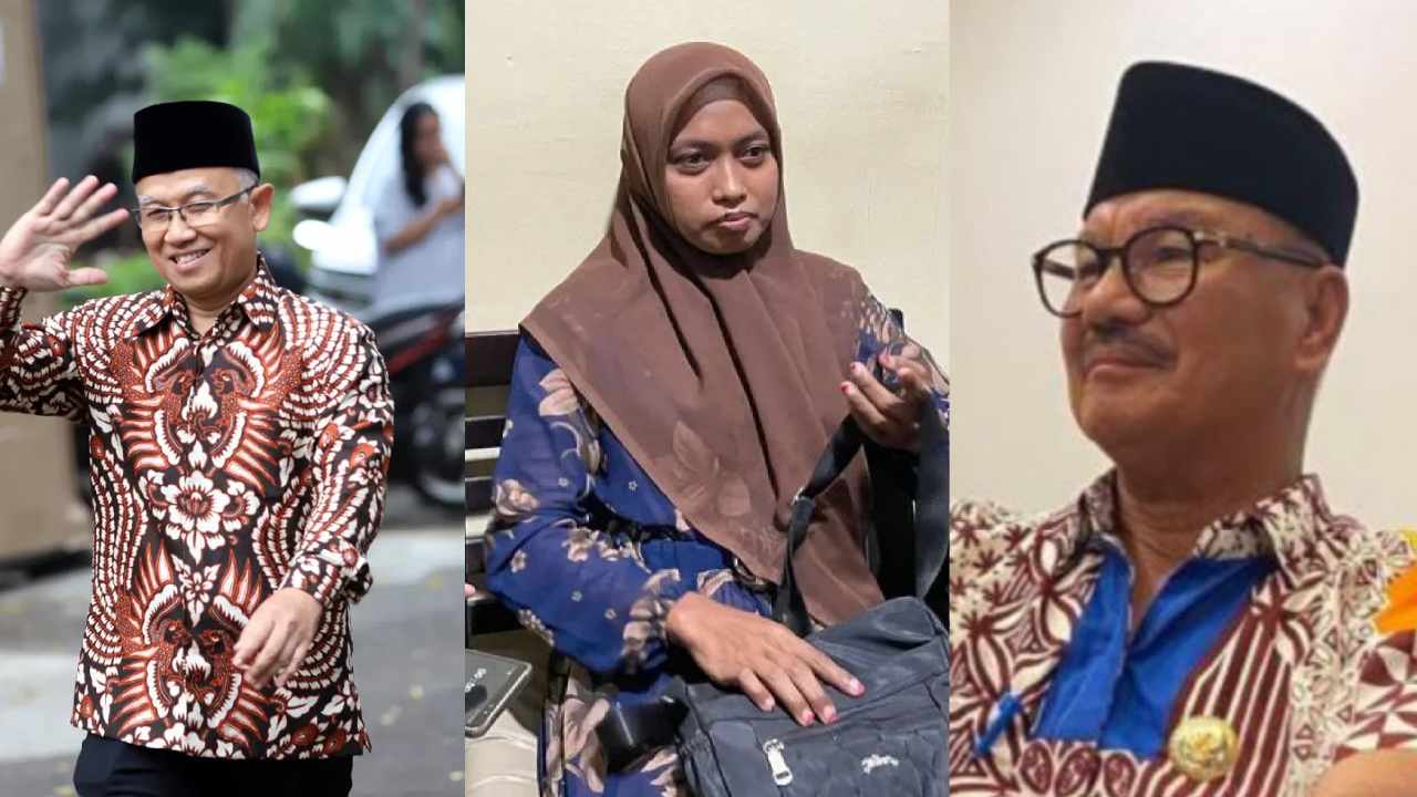 Wamendikdasmen Atip Latipulhayat (kiri), Supriyani (tengah), Bupati Konsel Surunuddin (kanan). Foto: Repro Jawapos/Antara