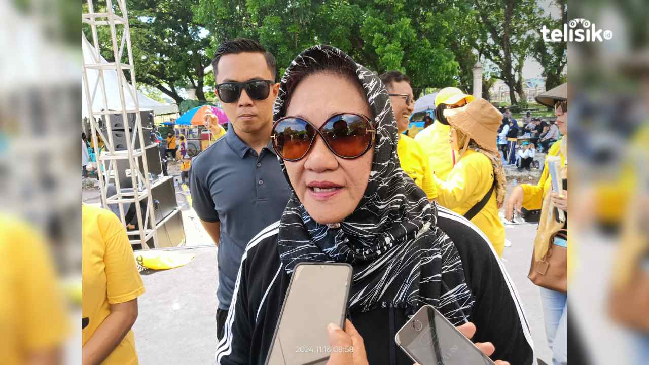 Golkar Sultra all out untuk menangkan pasangan Tina Nur Alam-LM Ihsan Ridwan sebagai Gubernur dan Wakil Gubernur Sultra pada Pilgub Sultra, 27 November 2024. Foto: Sigit Purnomo/Telisik