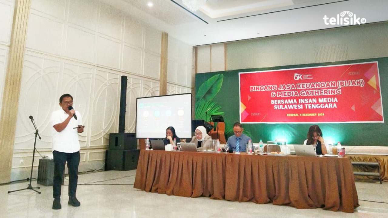Panit I Unit I Subdit V Tindak Pidana Siber (Tipidsiber) Direktorat Reserse Kriminal Khusus (Ditreskrimsus) Polda Sultra, Ipda Muhammad Syarif saat berikan materi terkait bahaya judi online. Foto: Nabila/Telisik