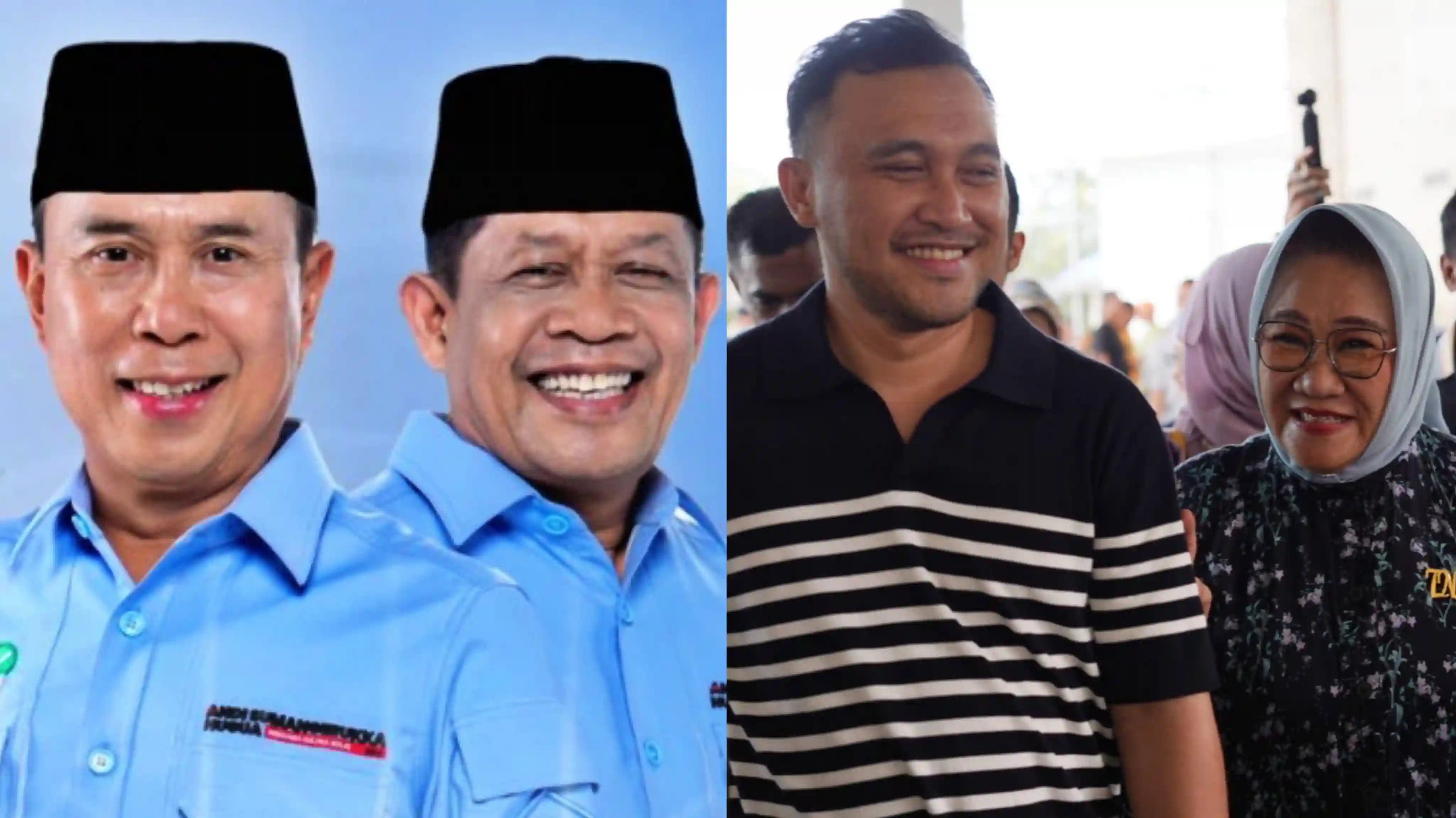 Pasangan ASR-Hugua (kiri) dan Pasangan Tina-Ihsan (kanan). Foto: Ist