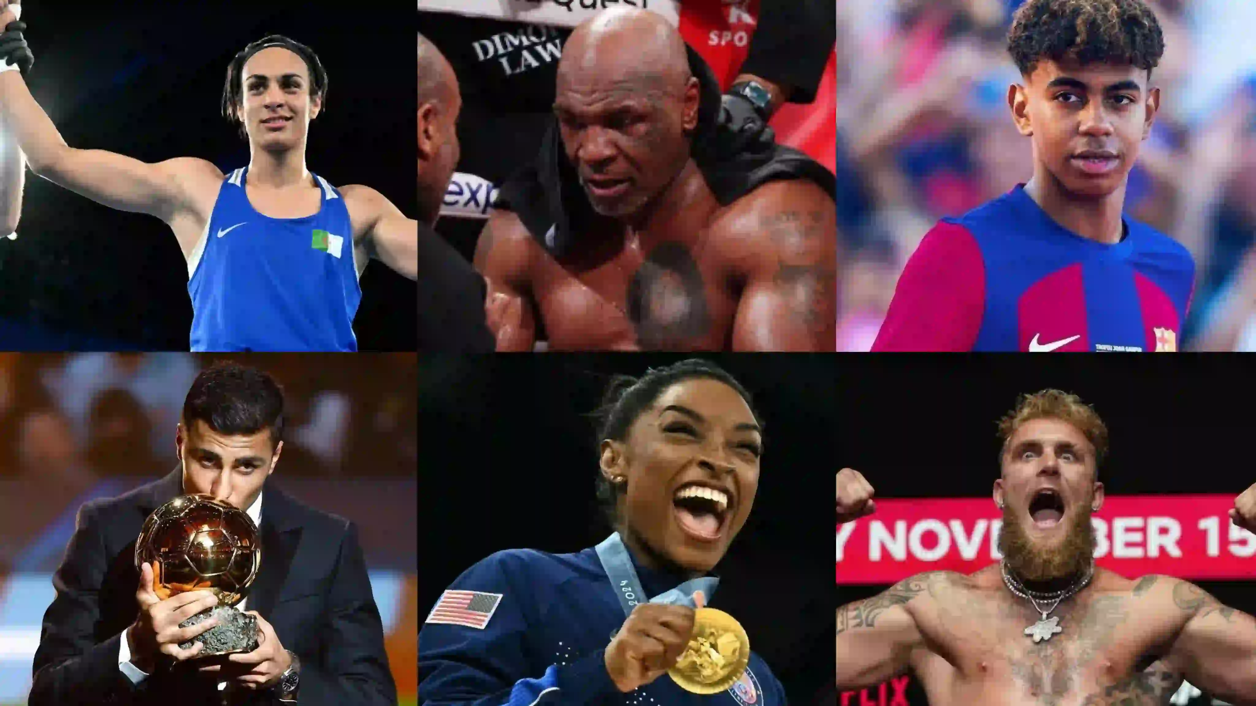 Wajah para atlet paling ramai di google sepanjang tahun 2024. Foto: Repro AFP