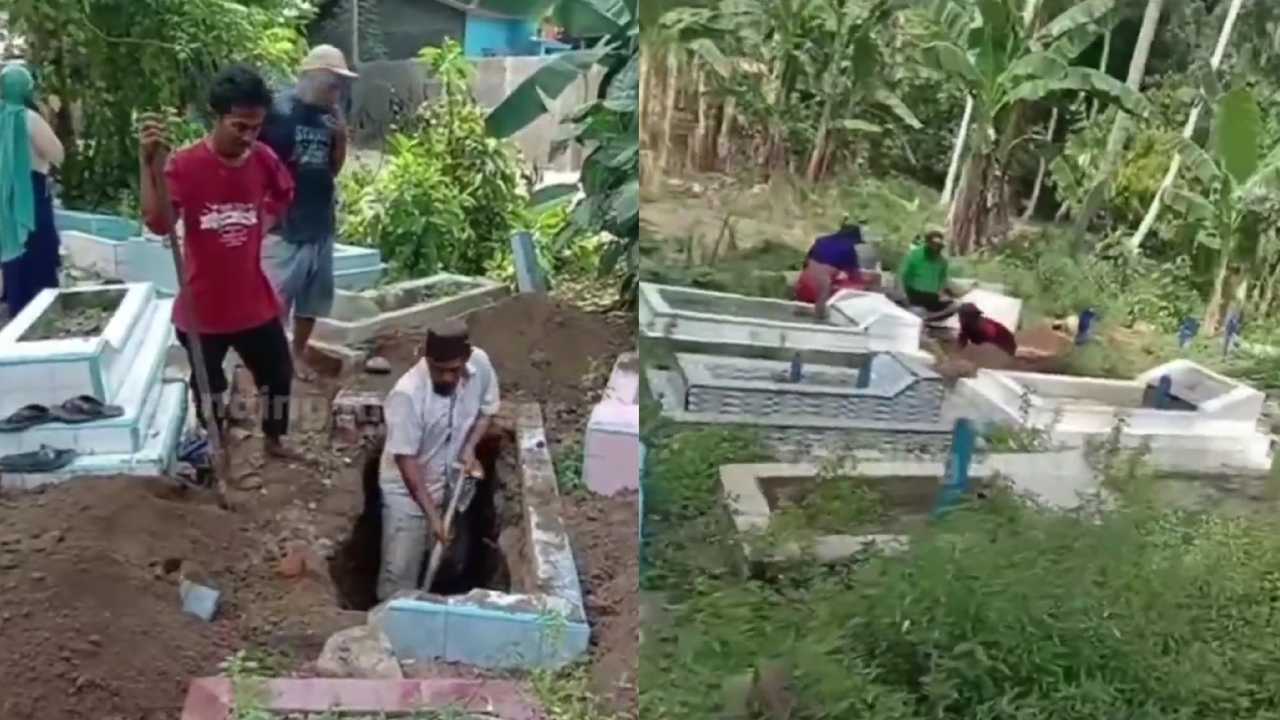 Makam pasutri dibongkar karena beda pilihan di Pilkada 2024. Foto: X@trendingmakassar