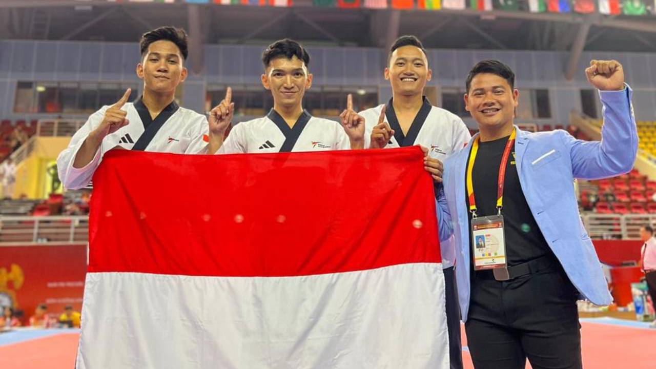 Tim Taekwondo Polri raih 7 emas di Vietnam. Foto: Ist