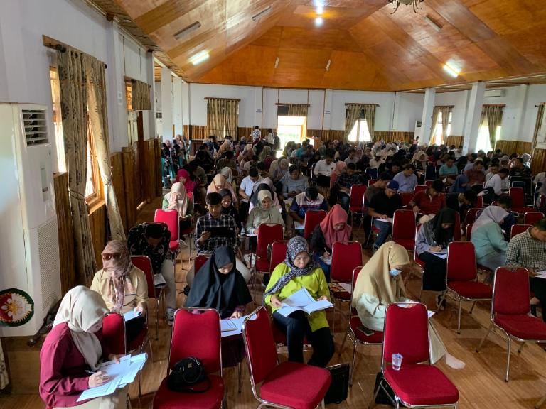 288 peserta mengikuti tes kejiwaan di Aula Pesanggarahan Taman Budaya Wakatobi. Foto: Ist.