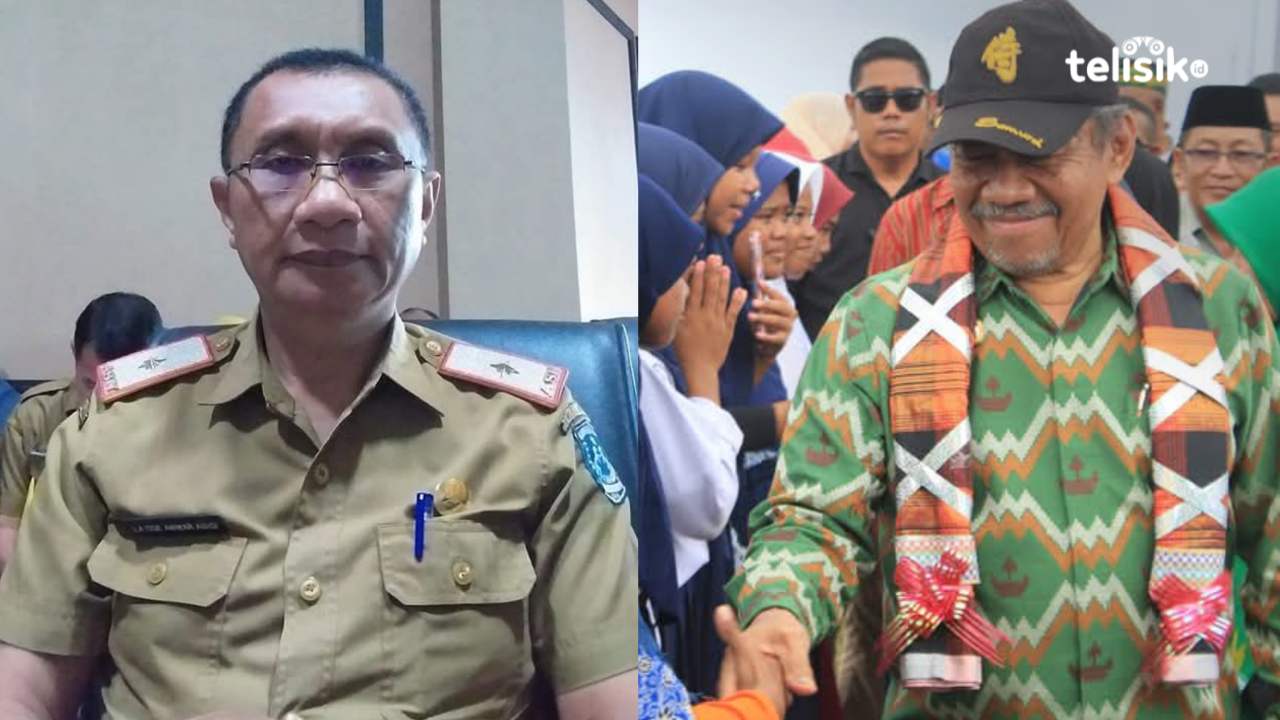 Plt. Bupati Muna, Bachrun Labuta (kanan), dan Kadis TPHP, La Ode Anwar Agigi. Foto : Sunaryo/Telisik