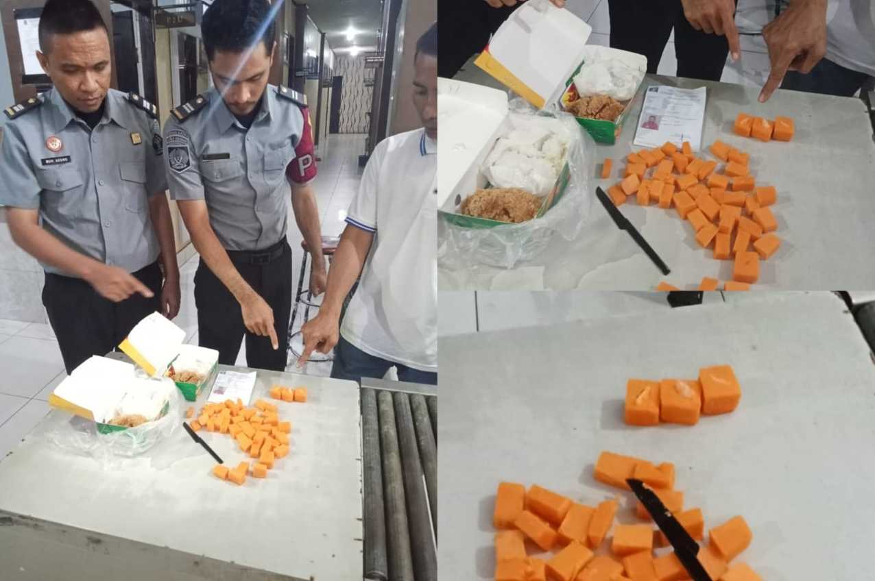 Lapas Kendari gagalkan penyeludupan narkotika jenis sabu-sabu untuk warga binaan, Sabtu (22/2/2025). Foto: Ist.